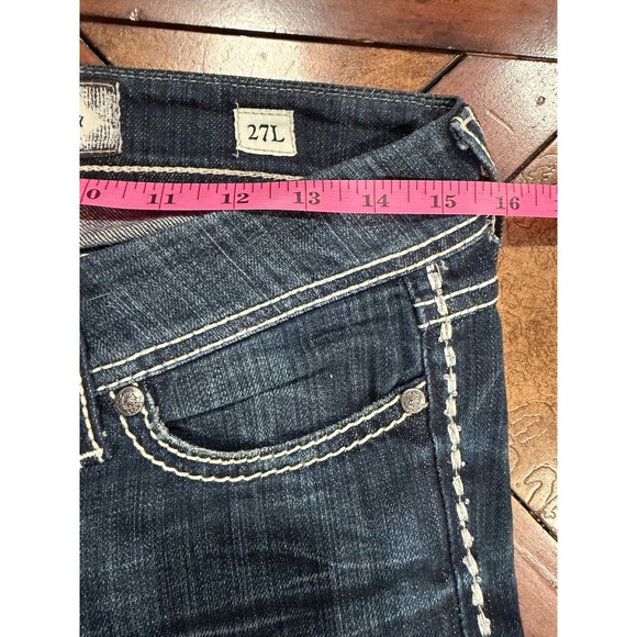 BKE Buckle Jeans Women's Size 30x32 Blue Stella Flare Stretch Y2K - Picture 9 of 12